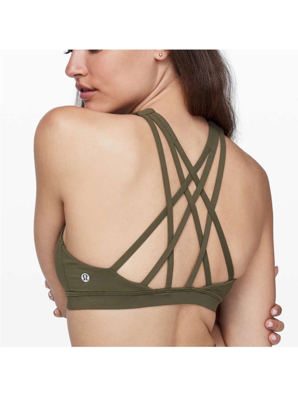 Lululemon Free To Be Serene Bra *High Neck Sage women’s size 4 sports bra